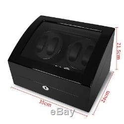 Automatic 4+6 Watch Winder Display Box Motor Rotation Storage Case PU Leather