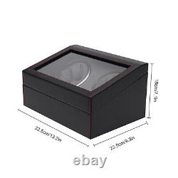 Automatic 4+6 Watch Winder PU Shell Storage Case Display Box Silent Motor NEW