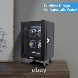 Automatic 4 Watches Case Watch Winder LCD Touch Screen Display Storage RGB Light