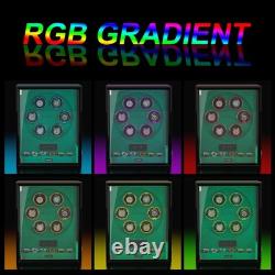 Automatic 6 Watch Winder Fingerprint Entry 6 Watches Storage Display Case RGB US