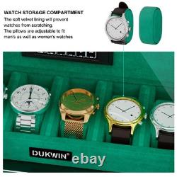 Automatic 6 Watch Winder Fingerprint Entry 6 Watches Storage Display Case RGB US