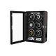 Automatic 6 Watch Winder LCD Touch Screen Display Box Case Storage White LED