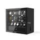 Automatic 8 Watch Winder With 6 Watch Display Storage Case With Jewellery Drawer