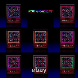 Automatic 9+6 Watch Winder Fingerprint Watch Box Storage Display Case RGB LED