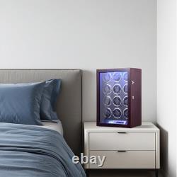 Automatic Rotation 12 Watch Winder Box Leather Storage Display Case Gift