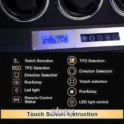 Automatic Rotation 12 Watch Winder Box Leather Storage Display Case Gift
