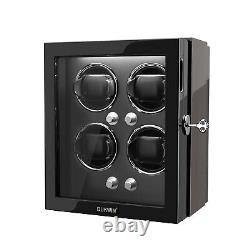 Automatic Rotation 4 Watch Winder 4 Rotation Mode Storage Display Case Box LED