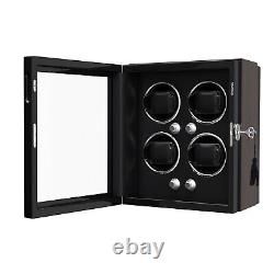 Automatic Rotation 4 Watch Winder 4 Rotation Mode Storage Display Case Box LED