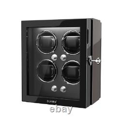 Automatic Rotation 4 Watch Winder With 4 Rotation Mode Storage Display Case Box