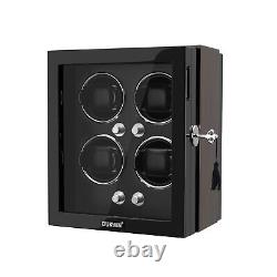 Automatic Rotation 4 Watch Winder With 4 Rotation Mode Storage Display Case Box