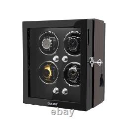 Automatic Rotation 4 Watch Winder With 4 Rotation Mode Storage Display Case Box
