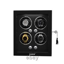 Automatic Rotation 4 Watch Winder With 4 Rotation Mode Storage Display Case Box
