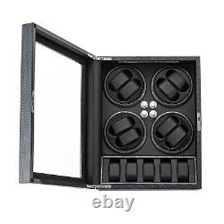 Automatic Rotation 8+5 Watch Winder Box Watch Display Organizer Storage Case