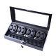 Automatic Rotation 8+9 Watch Winder 4 Watches Display Box Storage Case Organizer