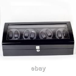 Automatic Rotation 8+9 Watch Winder Display Storage Box Case With Quiet Motors