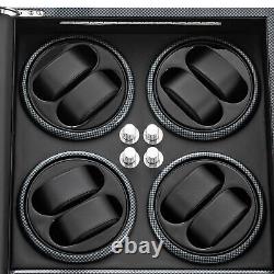 Automatic Rotation 8 Watch Winder Box with5 Watches LED Light Display Storage Case