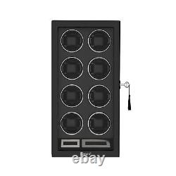 Automatic Rotation 8 Watch Winder LED Storage Display Case Box With Quiet Motors