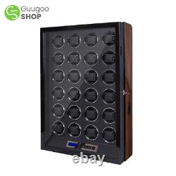 Automatic Rotation LED 24 Watch Winder Display Box Case Storage LCD Touch Screen