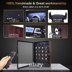 Automatic Rotation LED 24 Watch Winder Display Box Case Storage LCD Touch Screen