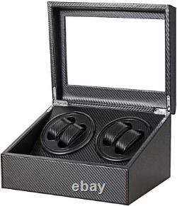 Automatic Rotation Watch Winder 4+6 Carbon Fiber Display Box Case