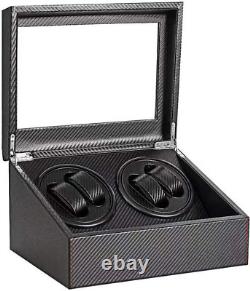 Automatic Rotation Watch Winder 4+6 Carbon Fiber Display Box Case