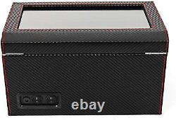 Automatic Rotation Watch Winder 4+6 Carbon Fiber Watch Display Box Case Storage