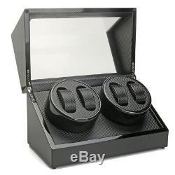 Automatic Rotation Watch Winder Carbon Fiber Jewelry Storage Case Display Box