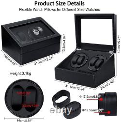 Automatic Watch Winder, 4+6 Watch Winder Display Box, Watch Storage Case in PU Cro