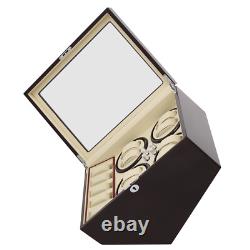 Automatic Watch Winder 8+5 Storage Display Case Box Large Capacity