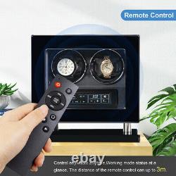 Automatic Watch Winder Box for 2 Watches LCD Touch Screen Display Storage Case