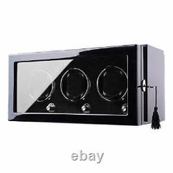 Automatic Watch Winder for 3 Watches, DUKWIN Watch Box Storage Display Case with