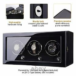 Automatic Watch Winder for 3 Watches Watch Box Storage Display Case