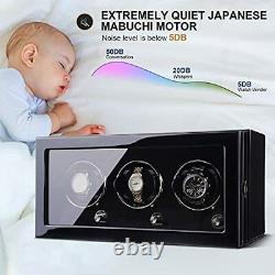 Automatic Watch Winder for 3 Watches Watch Box Storage Display Case