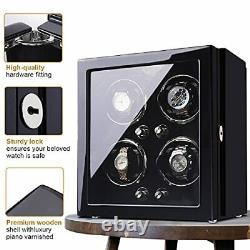 Automatic Watch Winder for 4 Watches, Watch Box Storage Display Case with
