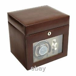 Automatic Winder Box Rotating 3 Watch Storage Display Case Leather Men Gift