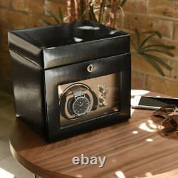 Automatic Winder Box Rotating 3 Watch Storage Display Case Leather Men Gift