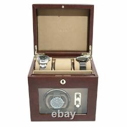 Automatic Winder Box Rotating 3 Watch Storage Display Case Leather Men Gift