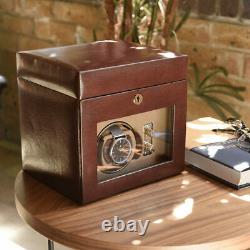 Automatic Winder Box Rotating 3 Watch Storage Display Case Leather Men Gift