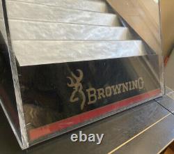 BROWNING Knife Lucite Counter Top Store Display Case Advertising For Your Knives