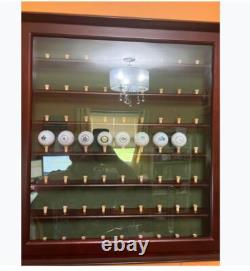 Ball Wood Display Mahogany Golf Case Storage Acrylic Cabinet Wall Rack Holder