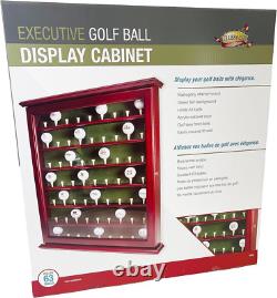 Ball Wood Display Mahogany Golf Case Storage Acrylic Cabinet Wall Rack Holder