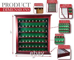 Ball Wood Display Mahogany Golf Case Storage Acrylic Cabinet Wall Rack Holder