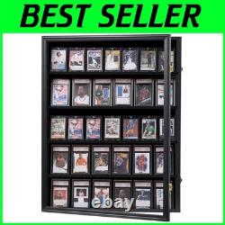 Baseball Card Display Case Lockable Collector Frame^