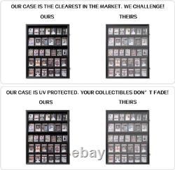 Baseball Card Display Case Lockable Collector Frame^