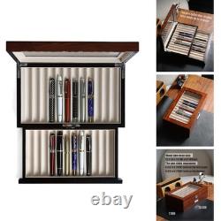 Besforu Wood Pen Display Case 24 Slot Fountain Pen Storage Organizer Drawer Top Besforu Wood Pen Display Case 24 Slot Fountain Pen Storage Organizer Drawer Top