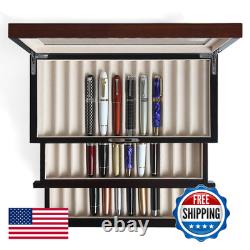Besforu Wood Pen Display Case 36 Slot Fountain Pen Storage Organizer Drawer Top Besforu Wood Pen Display Case 36 Slot Fountain Pen Storage Organizer Drawer Top