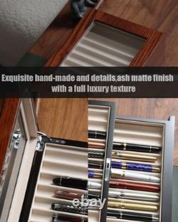 Besforu Wood Pen Display Case 36 Slot Fountain Pen Storage Organizer Drawer Top Besforu Wood Pen Display Case 36 Slot Fountain Pen Storage Organizer Drawer Top