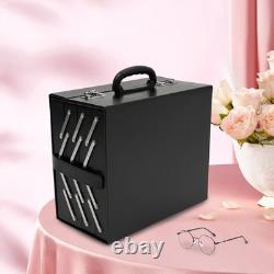 Black 48 Pairs Eyeglasses Sunglasses Storage 48 Slot Case Display Organizer Box