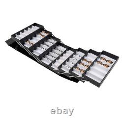 Black 48 Pairs Eyeglasses Sunglasses Storage 48 Slot Case Display Organizer Box