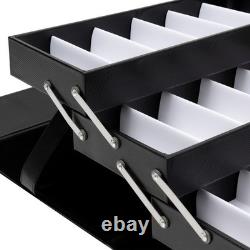 Black 48 Pairs Eyeglasses Sunglasses Storage 48 Slot Case Display Organizer Box
